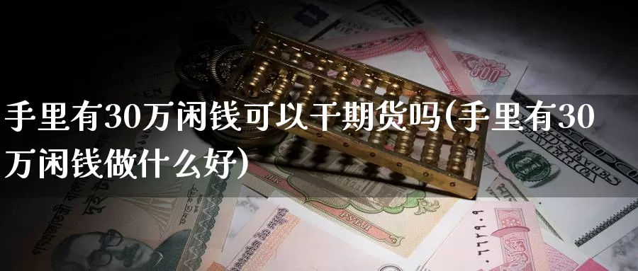 手里有30万闲钱可以干期货吗(手里有30万闲钱做什么好)_https://qh.wpmee.com_期货科普_第1张