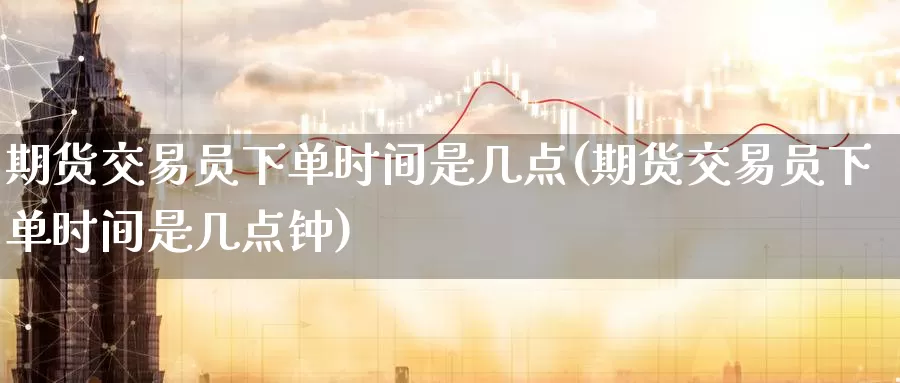 期货交易员下单时间是几点(期货交易员下单时间是几点钟)_https://qh.wpmee.com_原油期货_第1张