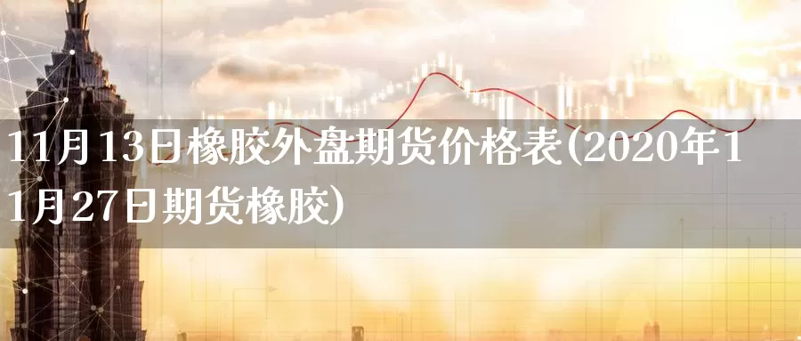 11月13日橡胶外盘期货价格表(2020年11月27日期货橡胶)_https://qh.wpmee.com_黄金期货_第1张