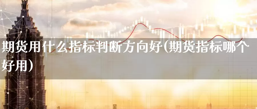 期货用什么指标判断方向好(期货指标哪个好用)_https://qh.wpmee.com_原油期货直播间_第1张